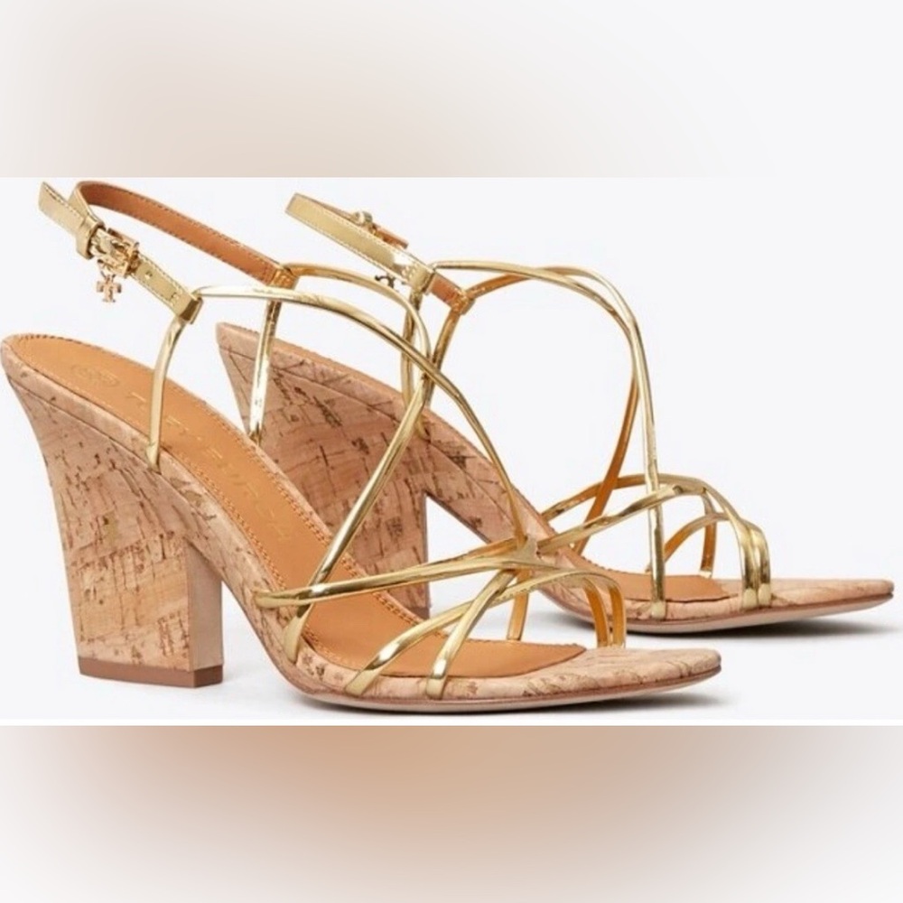 Gold Strappy Sandals